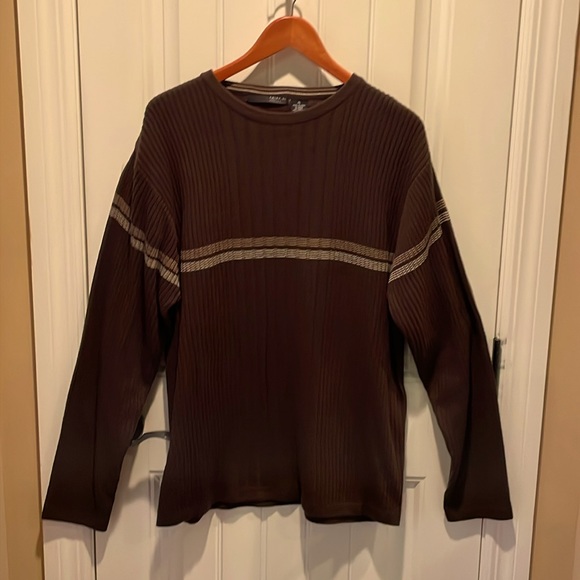 POINT•X MENS XL CREW-NECK Sweater Colors shades of Browns NEW NEVER WORN - Picture 9 of 15